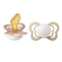 BIBS Couture GLOW Latex Blush/Vanilla 2 pack - Strl 2