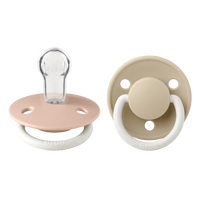 BIBS De Lux GLOW Silicone Onesize 2 pack - Blush GLOW/Vanilla GLOW