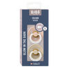 BIBS Colour GLOW Latex Blush/Vanilla 2 pack - Flera storlekar