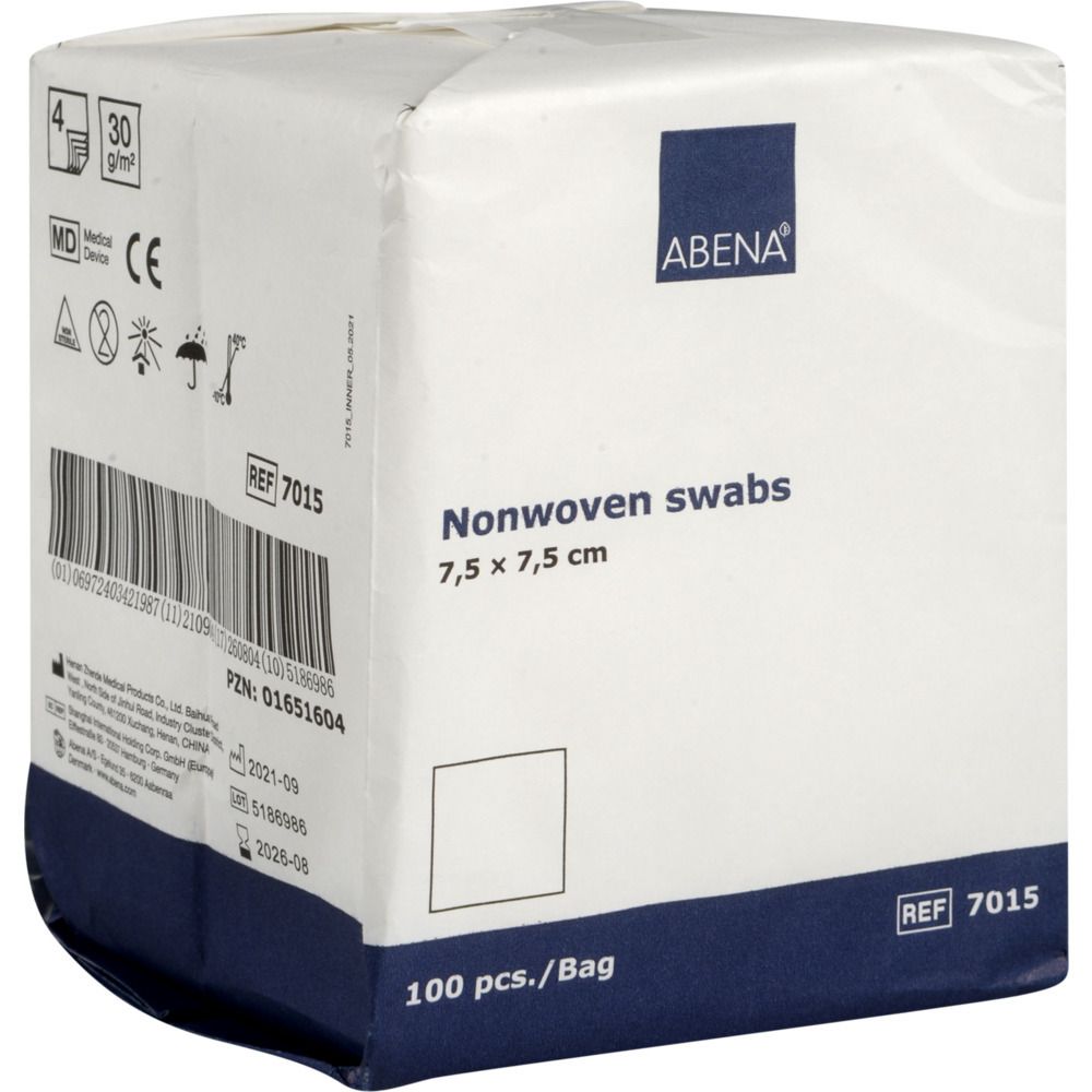 Nonwoven kompress 7,5x7,5 cm - 100 st