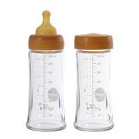 Hevea Baby Glasflaske Wide Neck 250 ml - 2 pack