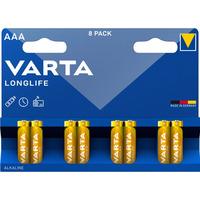 Varta Longlife AAA batterier - 8 st