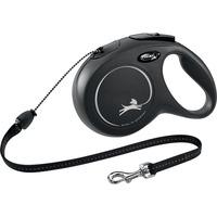 Flexi Hundkoppel New Classic lina M, 8 m, 20 kg - svart