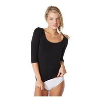 Boody 3/4 Sleeve Top Svart