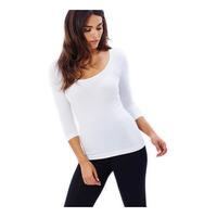 Boody 3/4 Sleeve Top Vit