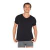 Boody Men's V-Neck T-Shirt - Mjuk, svart t-shirt för män med diskret v-ringning Med24.se