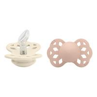 BIBS Infinity Silicone Anatomisk Ivory/Blush 2 pack - Str. 1