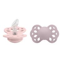 BIBS Infinity Silicone Anatomisk Blossom/Dusky Lilac 2-pack - Str. 1