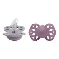BIBS Infinity Silicone Anatomisk Fossil Grey/Mauve 2 pack - Flera storlekar