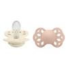 BIBS Infinity-napp Ivory & Blush med symmetrisk napp av silikon