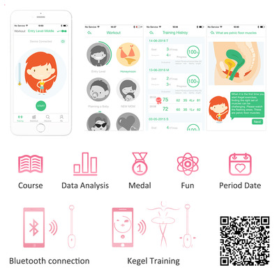 Magic Motion App-Styret Bäckenbottentränare Kegel Coach Smart Med24.se