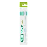 Gum Sonic Daily Borsthuvuden Soft Vit - 2 st