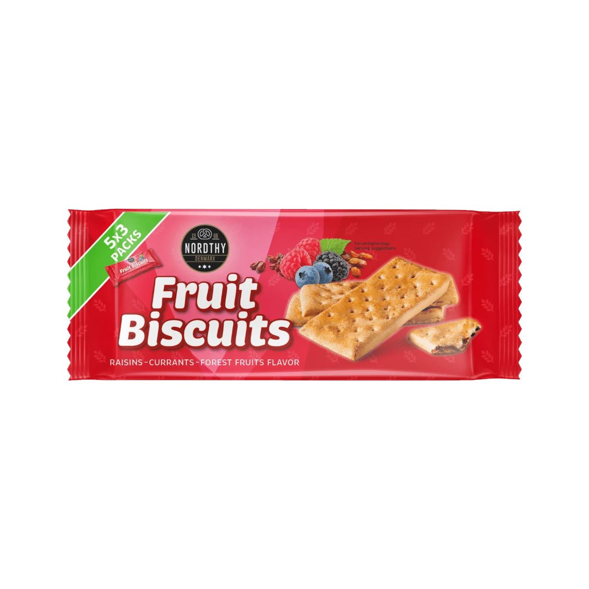 Köp Nordthy Fruit Biscuits Forest Berry 218 g hos Med24.se