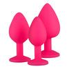 EasyToys Silicone Diamond Butt Plug Set