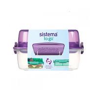 Sistema Lunch Stack Square 1,24 L - Lila