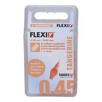 Tandex Flexi Mellanrumsborste - 6 st - 0,45 mm = PHD 0,8 Tangerine