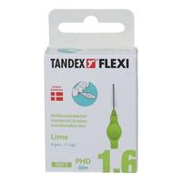 Tandex Flexi Mellanrumsborste - 6 st - 1,00 mm = PHD 1,6 Lime