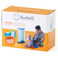 Refill till Korbell blöjhink 16L - 3-pack