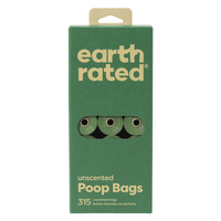Earth Rated hundpåsar u. doft, miljövänliga - 315 st