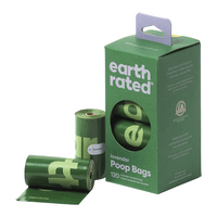 Earth Rated hundpåsar m. doft, miljövänliga  - 120 st