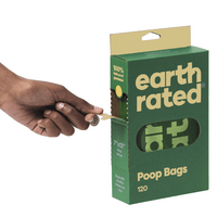 Earth Rated hundpåsar med handtag utan doft - 120 st