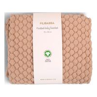Filibabba Stickad babyfilt - Ivory Cream