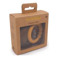 Filibabba Bitring i silikon 2-pack - Warm Grey + Honey Gold