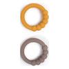 Filibabba Bitring i silikon 2-pack - Warm Grey + Honey Gold