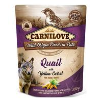 Carnilove Pouch Pate våtfoder vaktel & gula morötter - 300 g