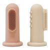 Mushie Finger Tandborste Blush/Shifting Sand - 2 st