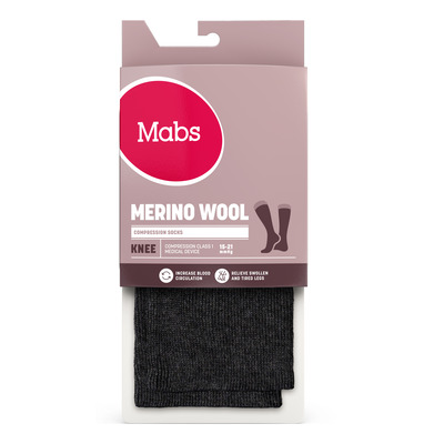 Köp Mabs Wool Knee Black - Flera storlekar på Med24.se