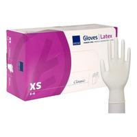 Abena Classic Engångshandskar, Nature, Latex, u/puder - 100 st - XS