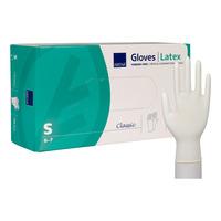 Abena Classic Engångshandskar, Nature, Latex, u/puder - 100 st - S