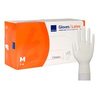 Abena Classic Engångshandskar, Nature, Latex, u/puder - 100 st - M