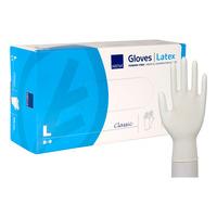 Abena Classic Engångshandskar, Nature, Latex, u/puder - 100 st - L