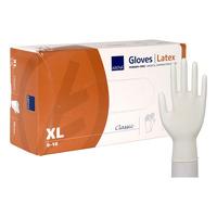 Abena Classic Engångshandskar, Nature, Latex, u/puder - 100 st - XL