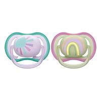 Philips Avent Ultra Air 0-6 mån. - Rosa/Regnbåge - 2 st