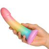 Baseks Silikon Dildo, Colour-Mix - 18 cm