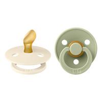 BIBS Colour Latex Anatomisk Ivory/Sage - 2 st - Str. 1