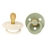 BIBS Colour Latex Symetrisk Napp Ivory/Sage - Strl. 1
