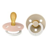 BIBS Colour Latex Symetrisk Napp Blush GLOW/Vanilla GLOW - Strl. 2