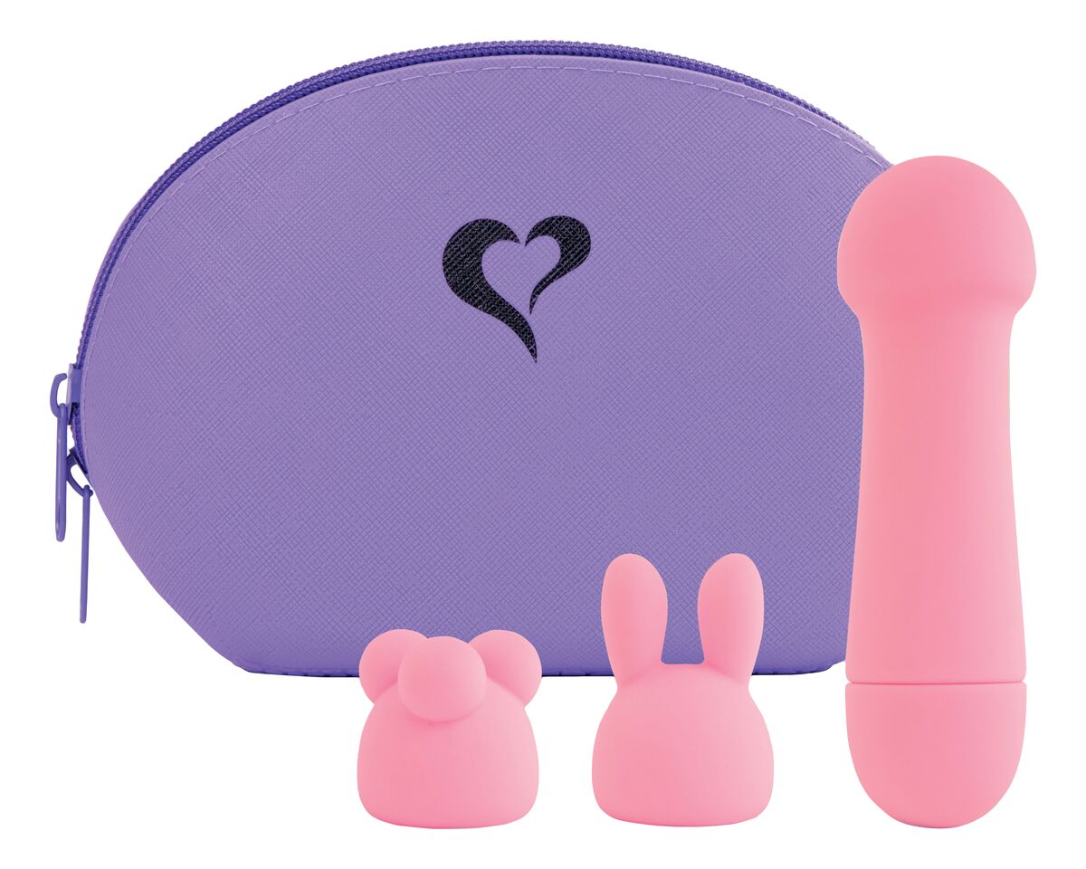 Bullet Vibrator m. 2 extra tillbehör - Bunny