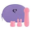 FeelzToys Bullet Vibrator m. 2 extra tillbehör - Bunny