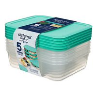 Sistema Nest It Meal Prep Mintgrön - 1,9 L - 5 st