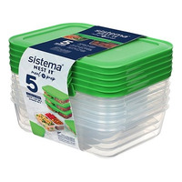Sistema Nest It Meal Prep Grön - 870 ml - 5 st