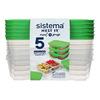 Sistema Nest It Meal Prep Grön - 870 ml - 5 st