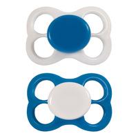Barnets Favorit Nappar silikon 0-6 mån. - Blå/vit - 2 st