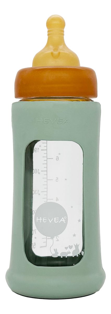 Glasnappflaska Wide Neck med Sleeve 250 ml, Seafoam Blue - 1 st