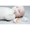 Hevea Napp, 0-3 mån, Rund, Newborn, Powder Pink & Milky White - 2 st
