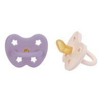 Hevea Sut, 3- 36 mdr, Ortodontisk, Lavender & Powder Pink - 2 st